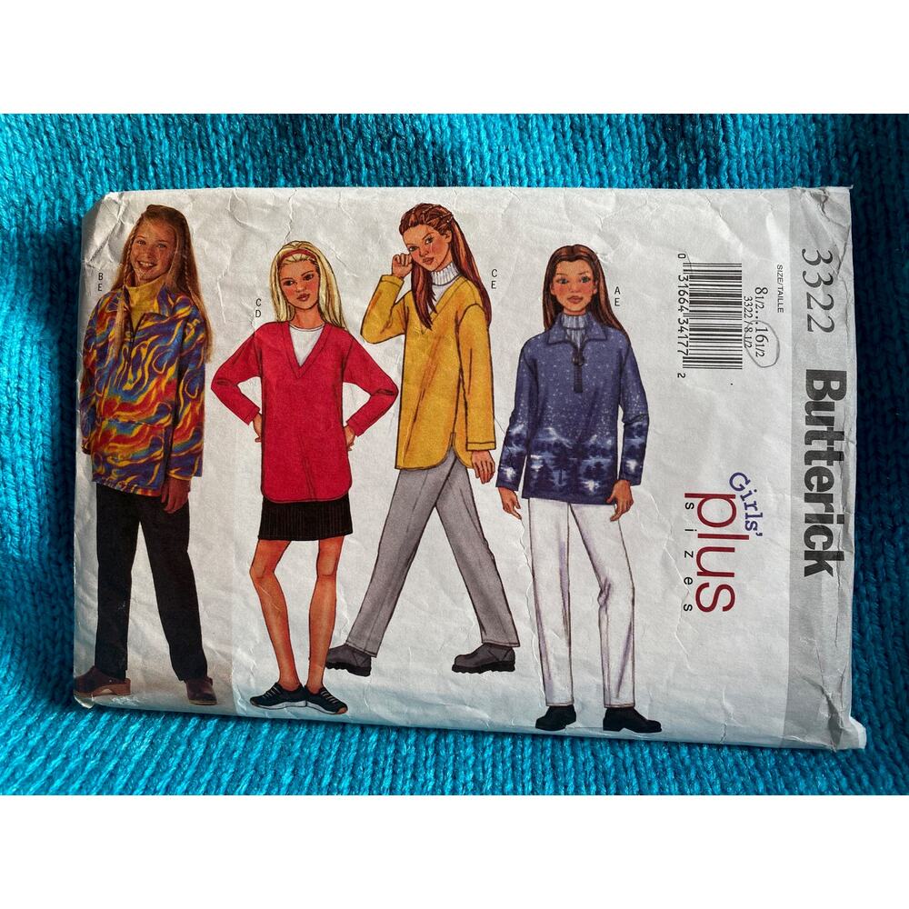 Butterick Sewing pattern 3322 girls top skirt pants sz 16